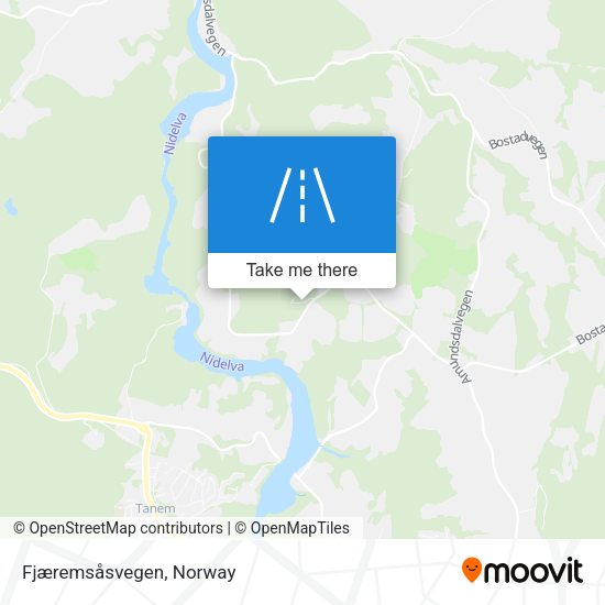 Fjæremsåsvegen map