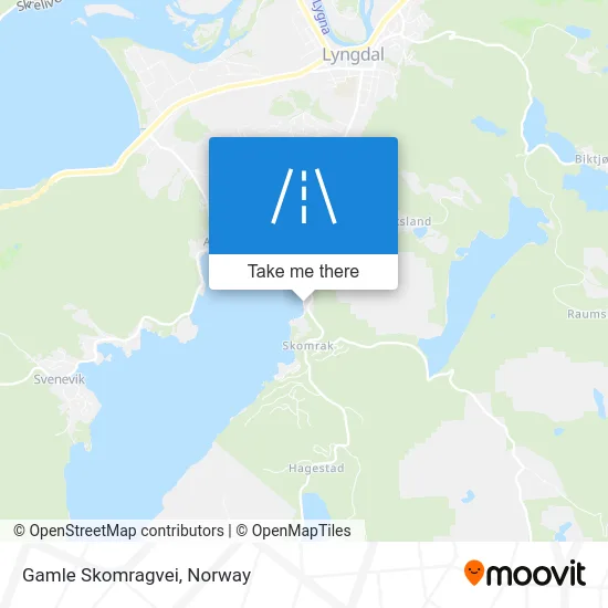 Gamle Skomragvei map