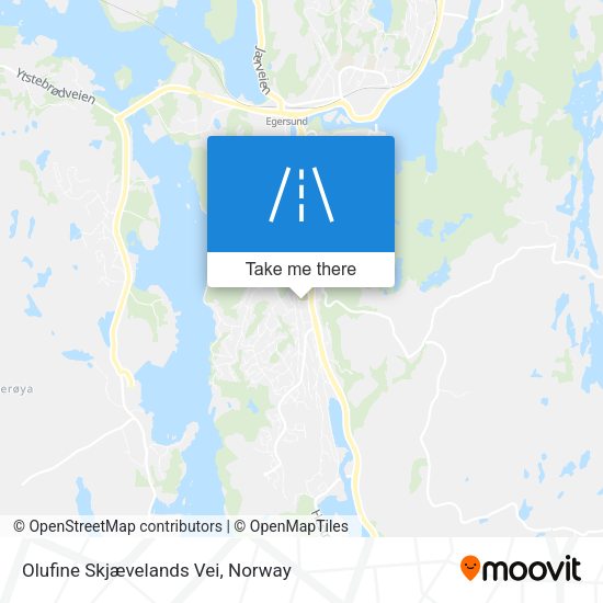 Olufine Skjævelands Vei map