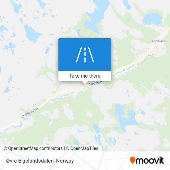 Øvre Eigelandsdalen map