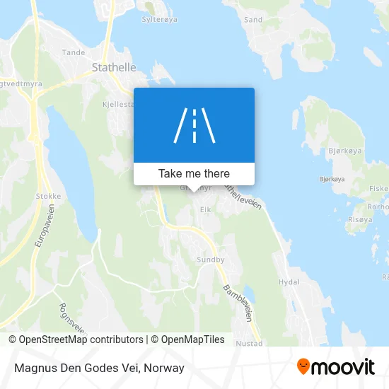 Magnus Den Godes Vei map