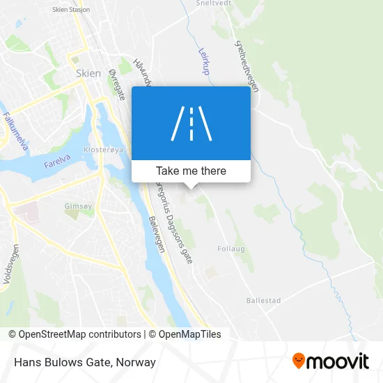 Hans Bulows Gate map