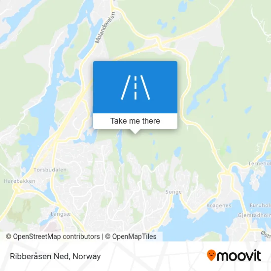 Ribberåsen Ned map
