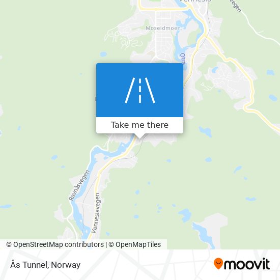 Ås Tunnel map