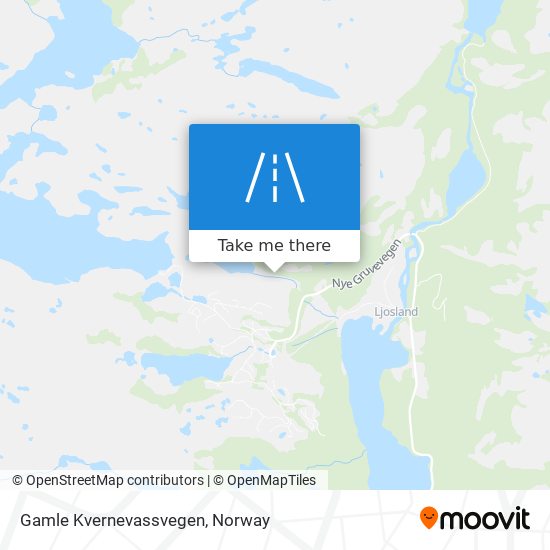 Gamle Kvernevassvegen map