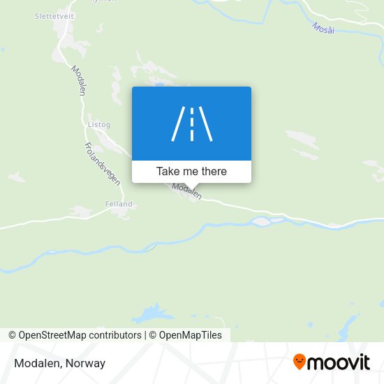 Modalen map