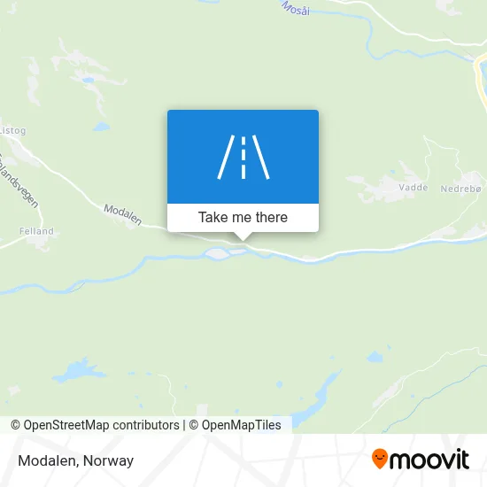 Modalen map