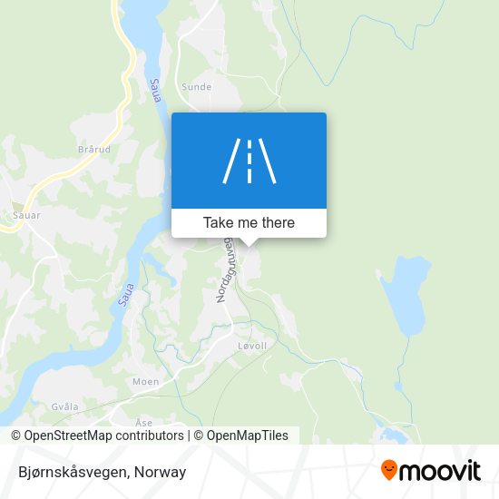 Bjørnskåsvegen map