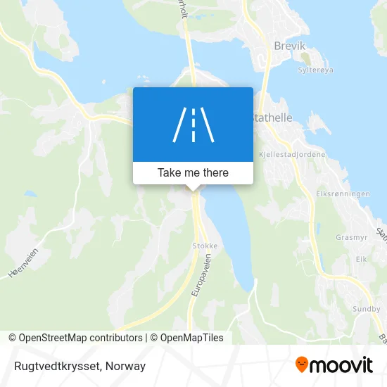 Rugtvedtkrysset map