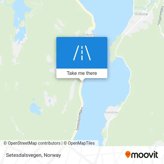Setesdalsvegen map