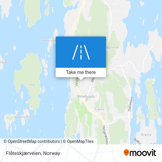 Flåteskjærveien map