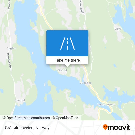 Gråbølnesveien map