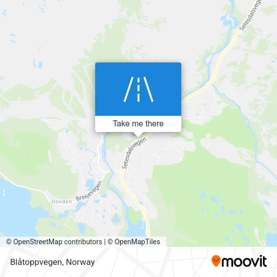 Blåtoppvegen map