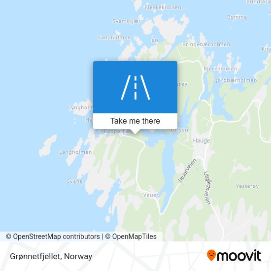 Grønnetfjellet map