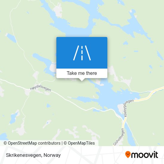 Skrikenesvegen map