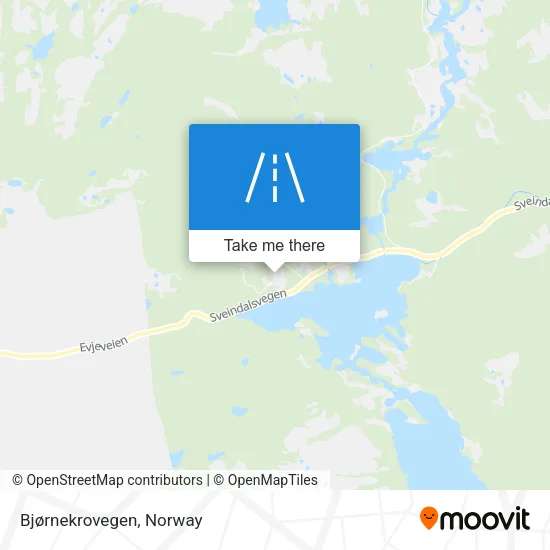 Bjørnekrovegen map