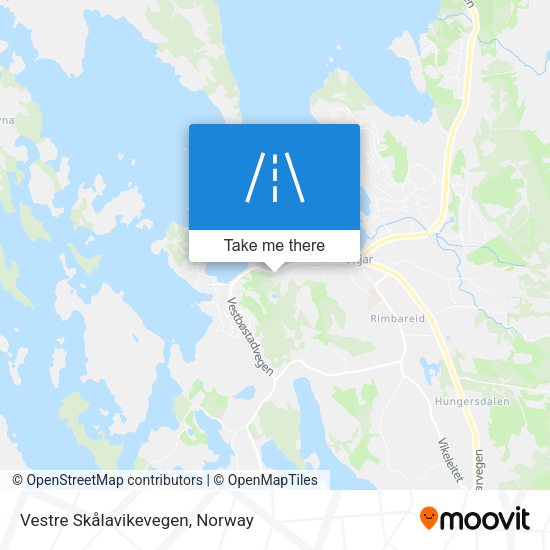 Vestre Skålavikevegen map