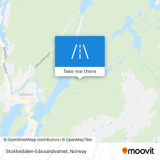 Stokkedalen-Gåssandvatnet map