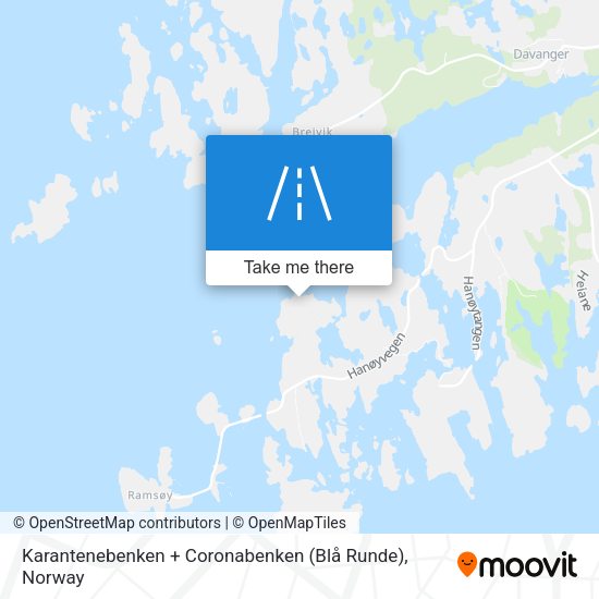 Karantenebenken + Coronabenken (Blå Runde) map
