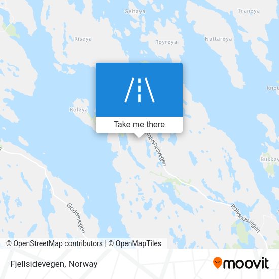 Fjellsidevegen map