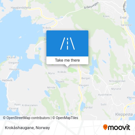 Krokåshaugane map