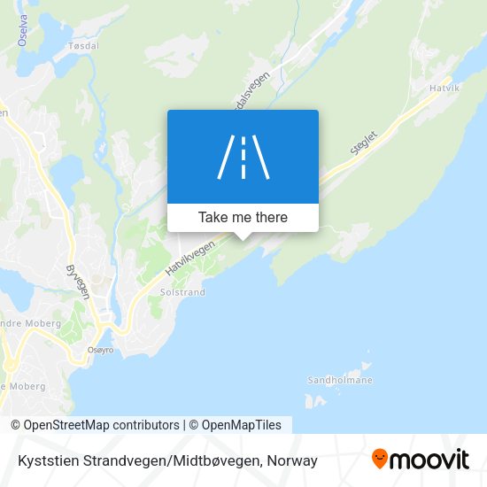 Kyststien Strandvegen / Midtbøvegen map