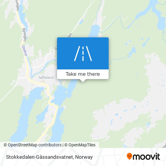 Stokkedalen-Gåssandsvatnet map