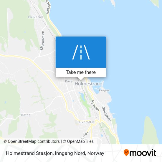 Holmestrand Stasjon, Inngang Nord map