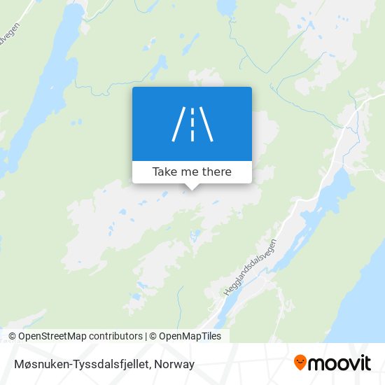 Møsnuken-Tyssdalsfjellet map