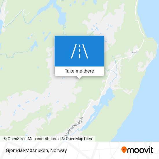 Gjemdal-Møsnuken map