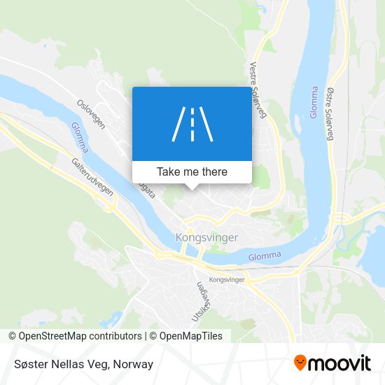 Søster Nellas Veg map