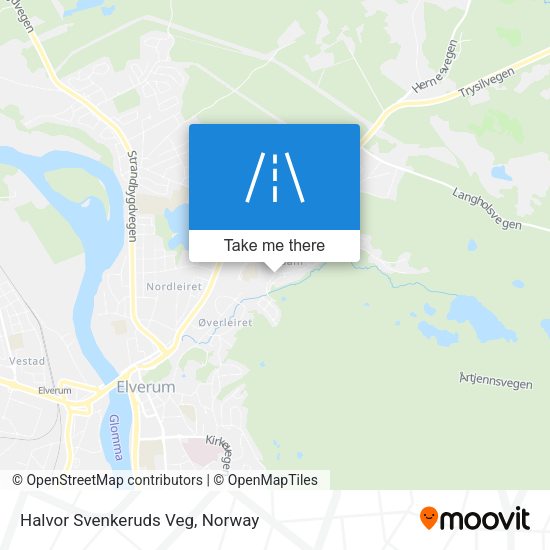 Halvor Svenkeruds Veg map