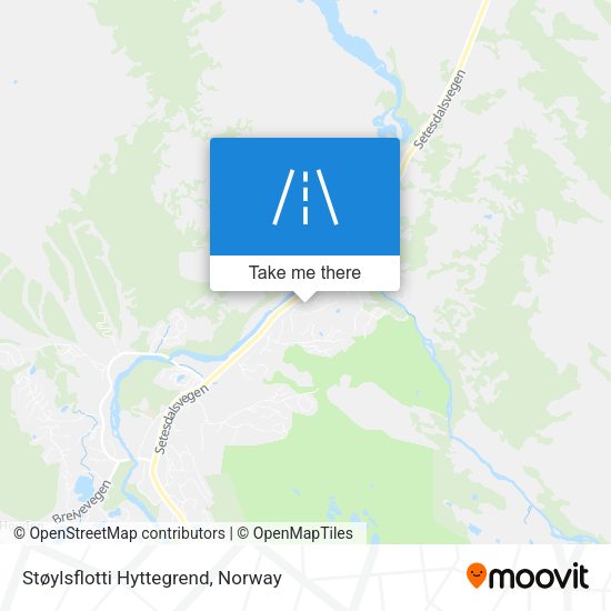 Støylsflotti Hyttegrend map