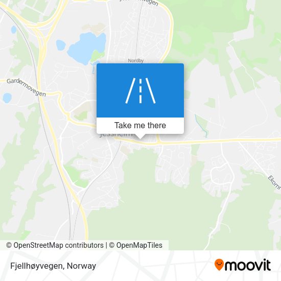 Fjellhøyvegen map