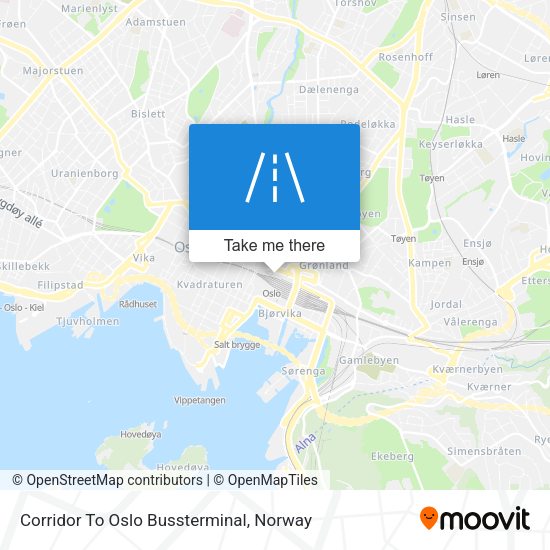 Corridor To Oslo Bussterminal map