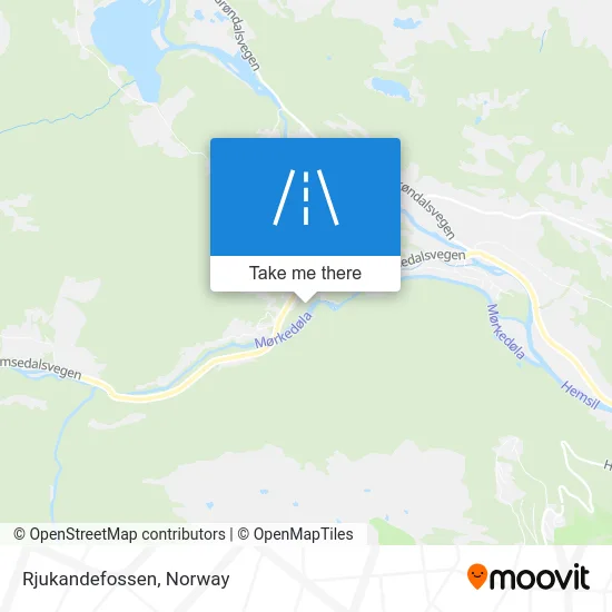 Rjukandefossen map