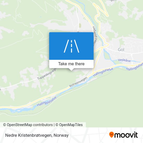 Nedre Kristenbrøtvegen map