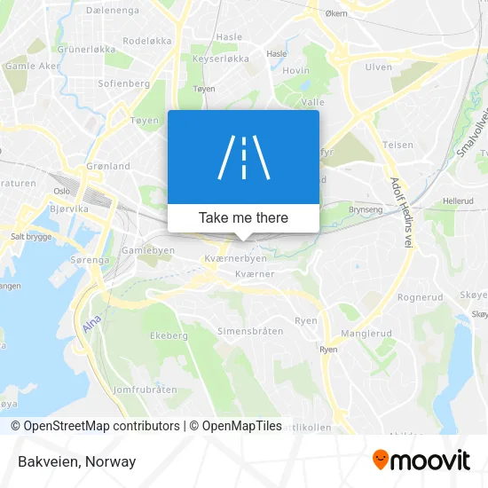 Bakveien map