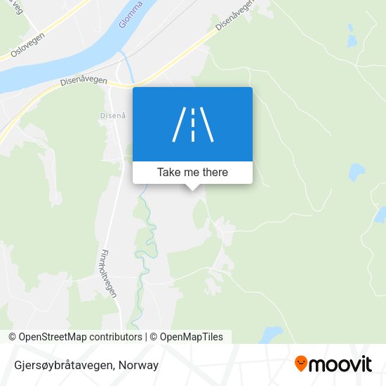 Gjersøybråtavegen map