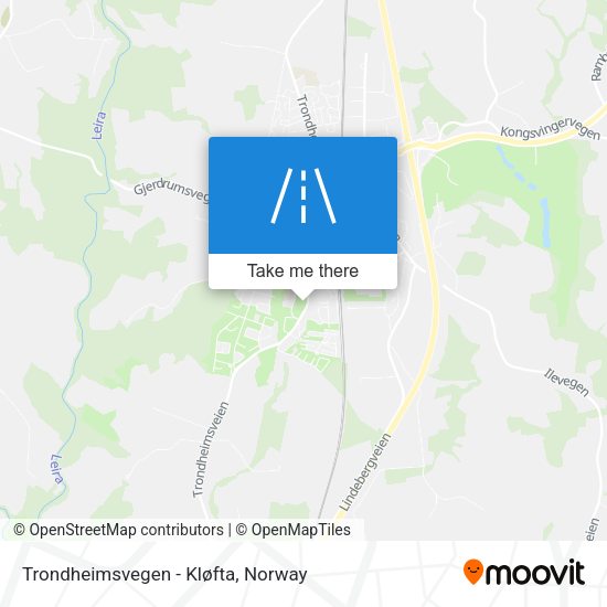 Trondheimsvegen - Kløfta map