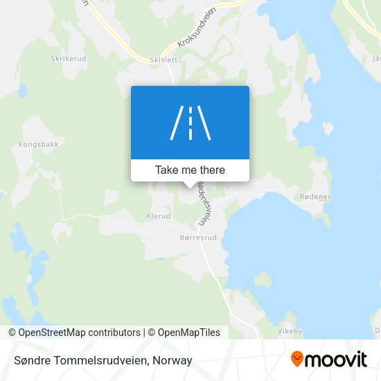 Søndre Tommelsrudveien map