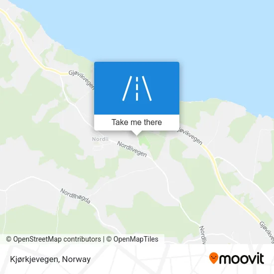 Kjørkjevegen map