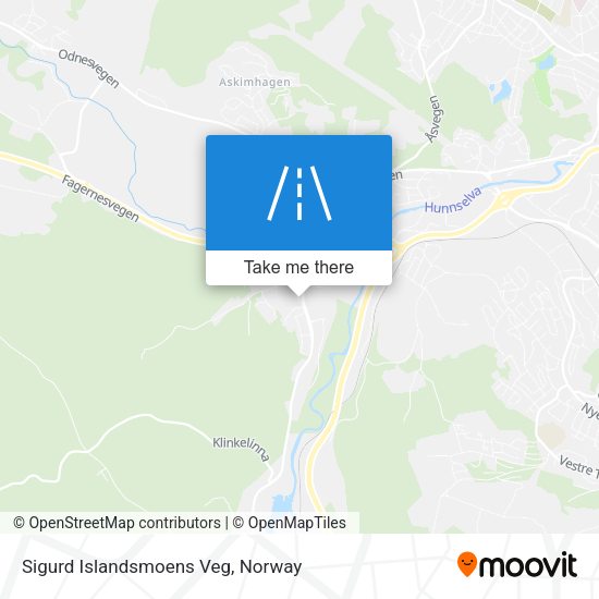 Sigurd Islandsmoens Veg map