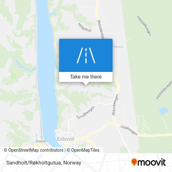Sandholt/Røkholtgutua map