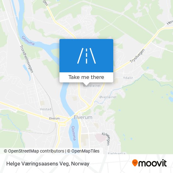 Helge Væringsaasens Veg map