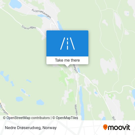 Nedre Drøserudveg map
