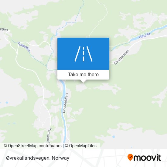 Øvrekallandsvegen map