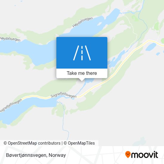 Bøvertjønnsvegen map