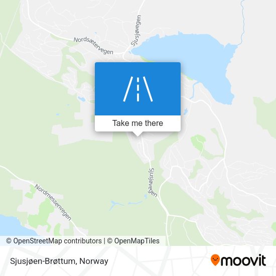 Sjusjøen-Brøttum map