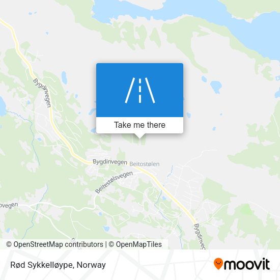 Rød Sykkelløype map